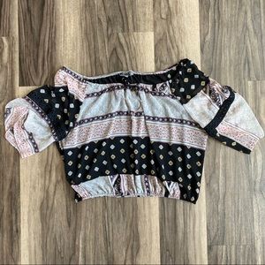 New York & Co paisley print off shoulder